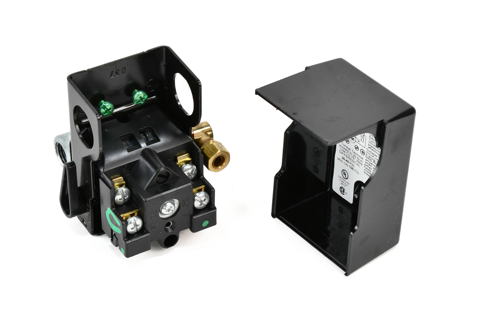 Pressostato universale per compressore monofase 3 -12/A 4 vie 1/4 Pressostato universale per compressore monofase 3 -12/A 4 vie 1/4
